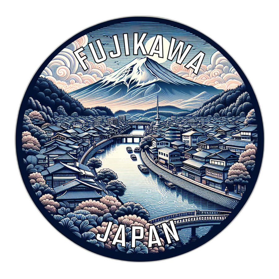 Fujikawa Japan Souvenir Die Cut Flat Magnet Image 1