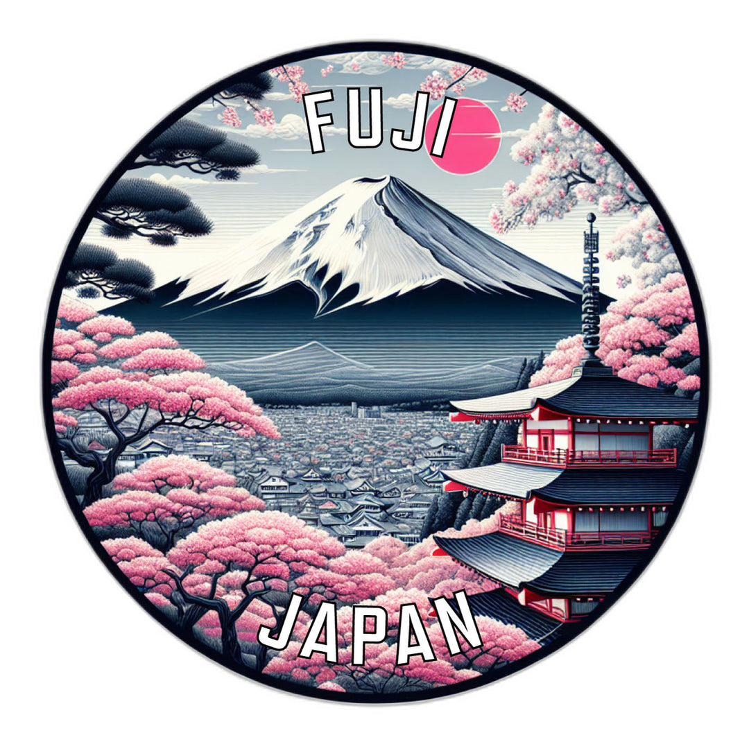 Fuji Japan Souvenir Die Cut Flat Magnet Image 1