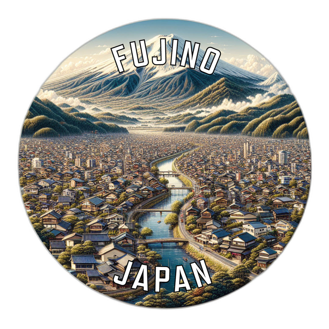 Fujino Japan Souvenir Die Cut Flat Magnet Image 1