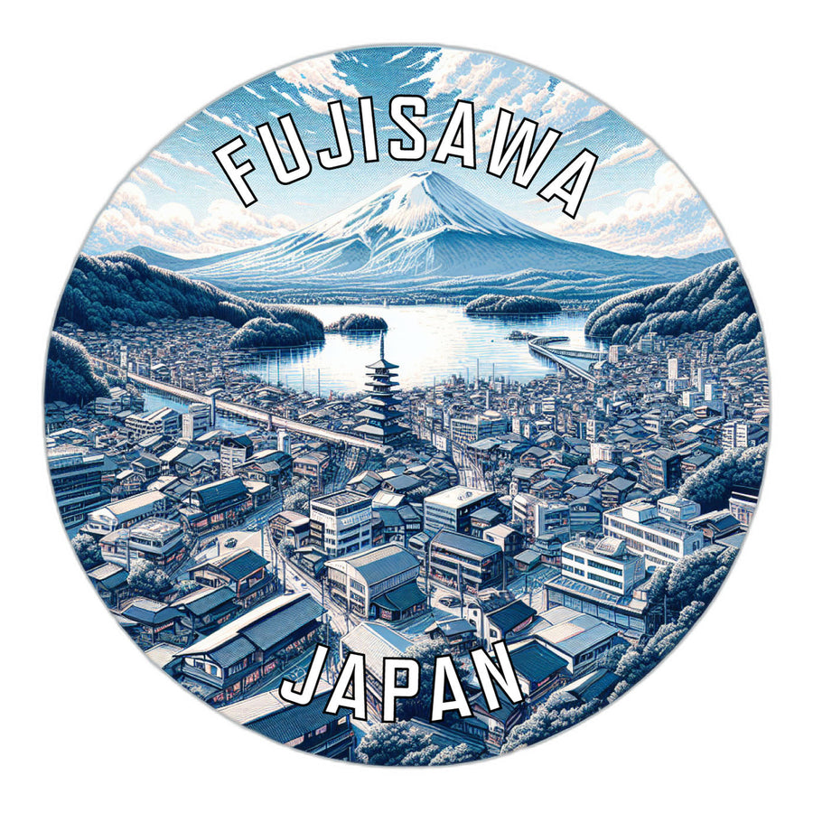 Fujisawa Japan Souvenir Die Cut Flat Magnet Image 1