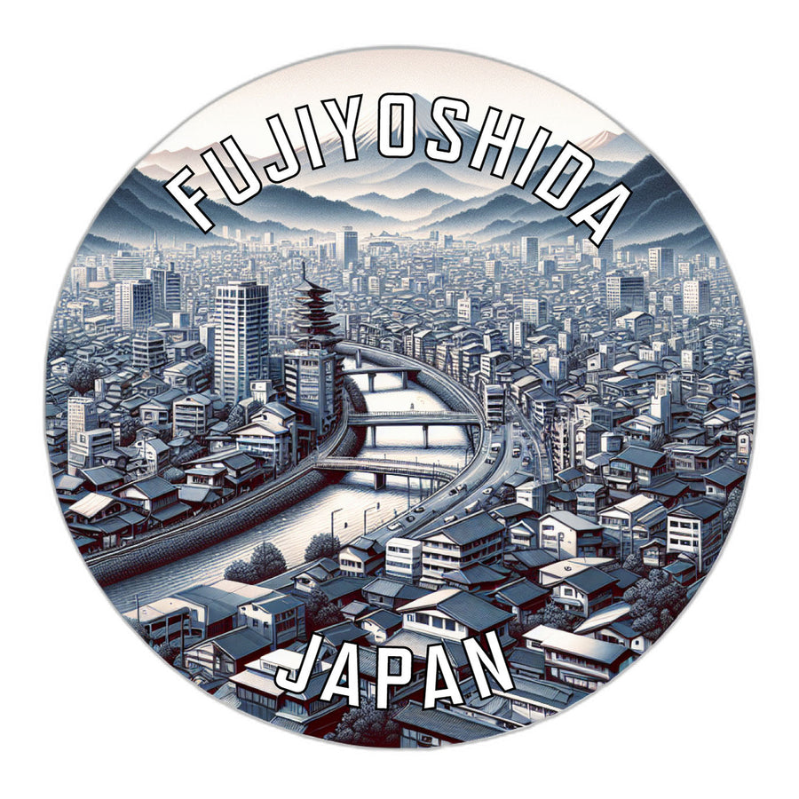 Fujiyoshida Japan Souvenir Die Cut Flat Magnet Image 1