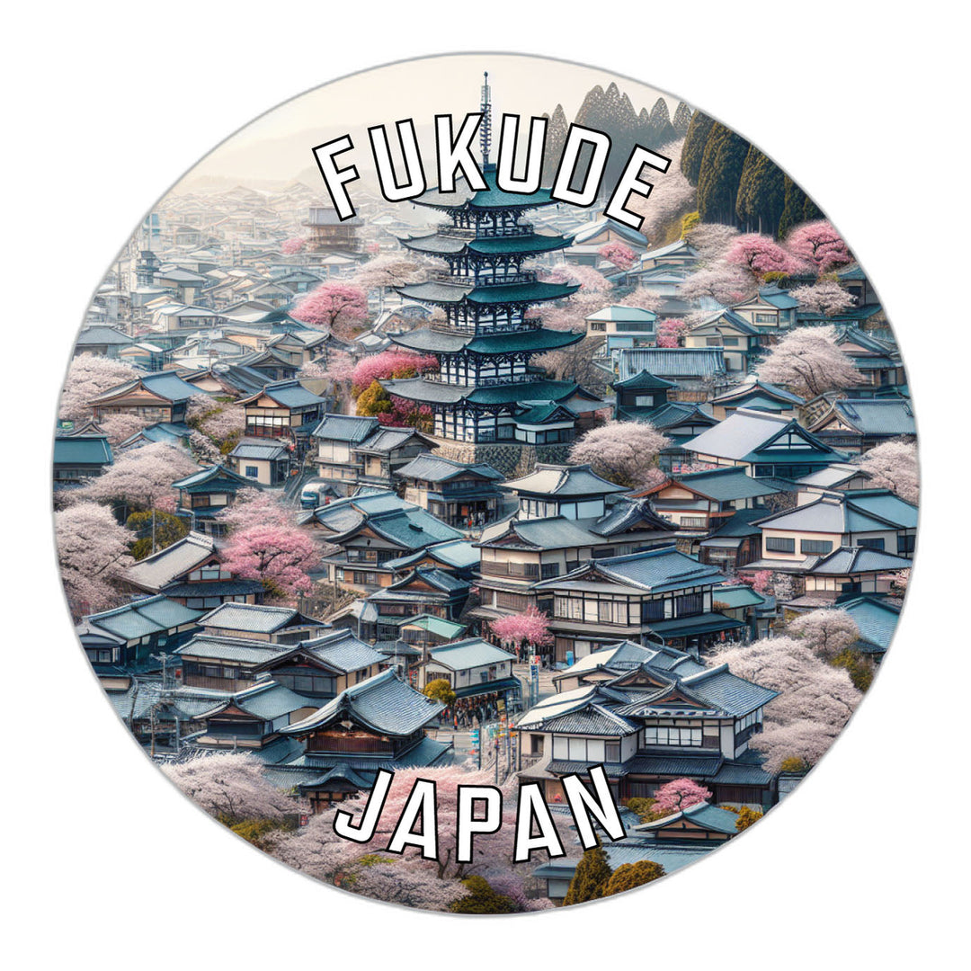 Fukude Japan Souvenir Die Cut Flat Magnet Image 1