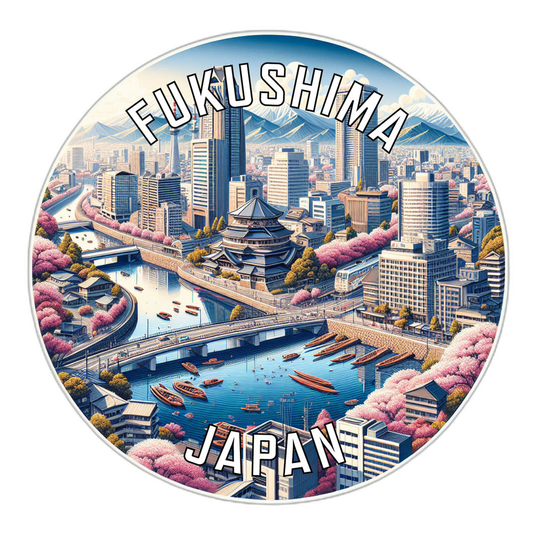 Fukushima Japan Souvenir Die Cut Flat Magnet Image 1