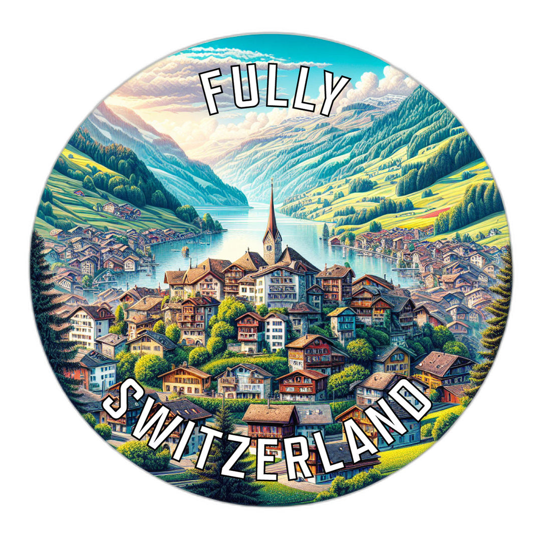 Fully Switzerland Souvenir Die Cut Flat Magnet Image 1