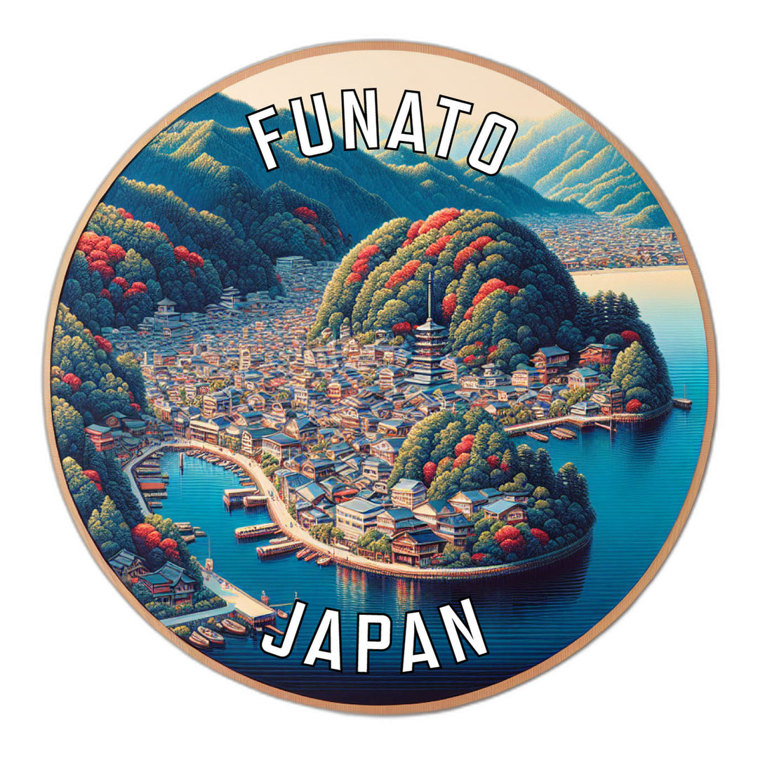 Funato Japan Souvenir Die Cut Flat Magnet Image 1