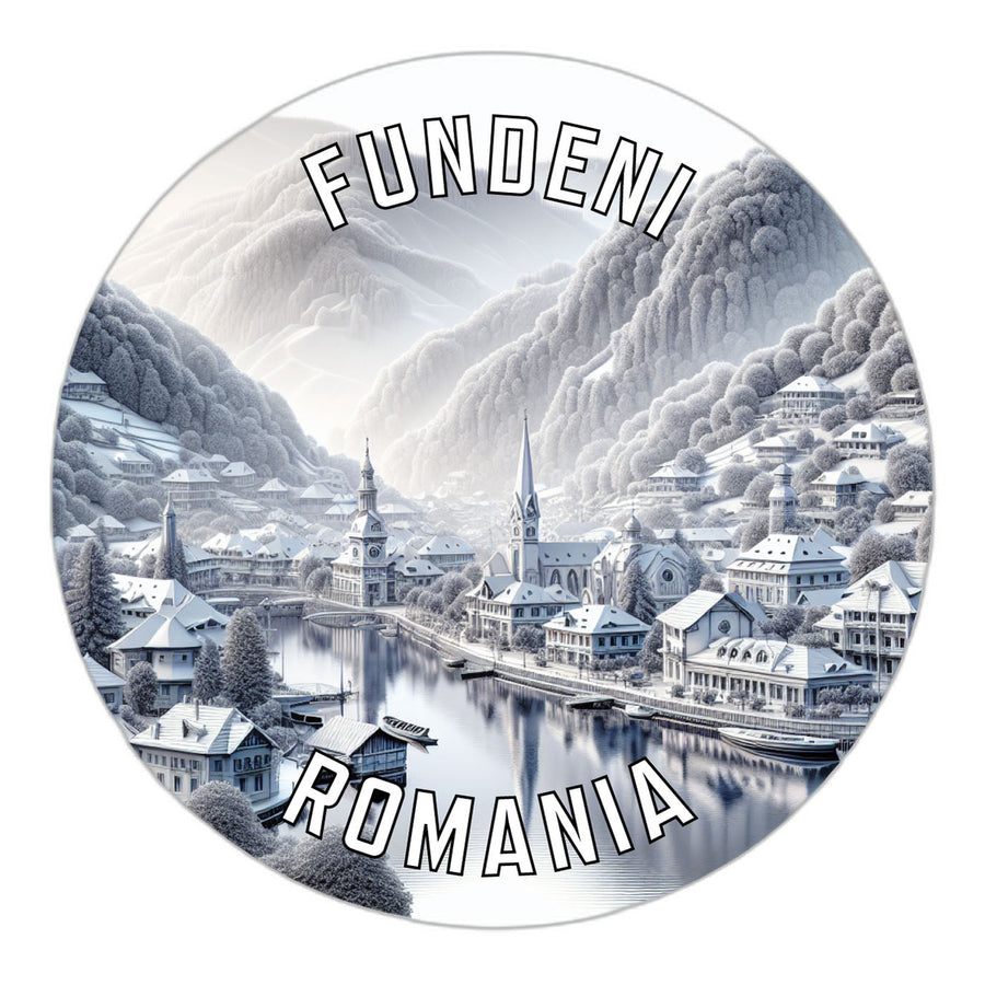 Fundeni Romania Souvenir Die Cut Flat Magnet Image 1