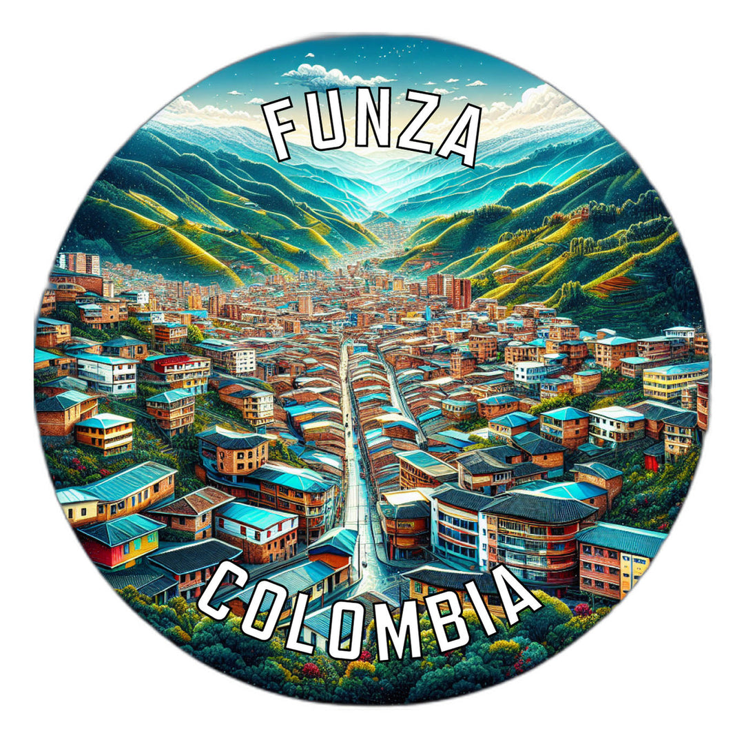 Funza Colombia Souvenir Die Cut Flat Magnet Image 1