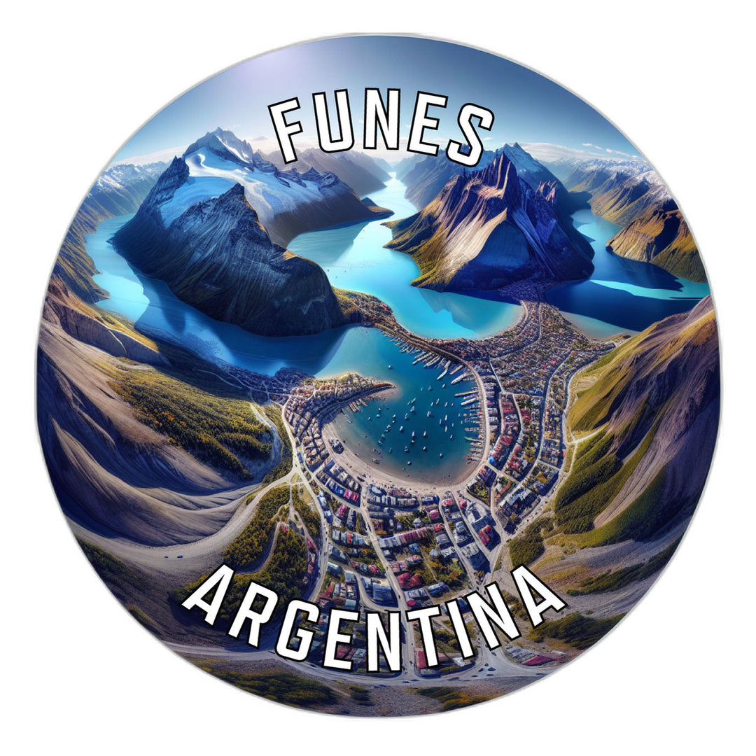 Funes Argentina Souvenir Die Cut Flat Magnet Image 1