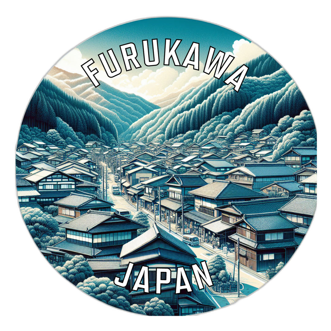 Furukawa Japan Souvenir Die Cut Flat Magnet Image 1