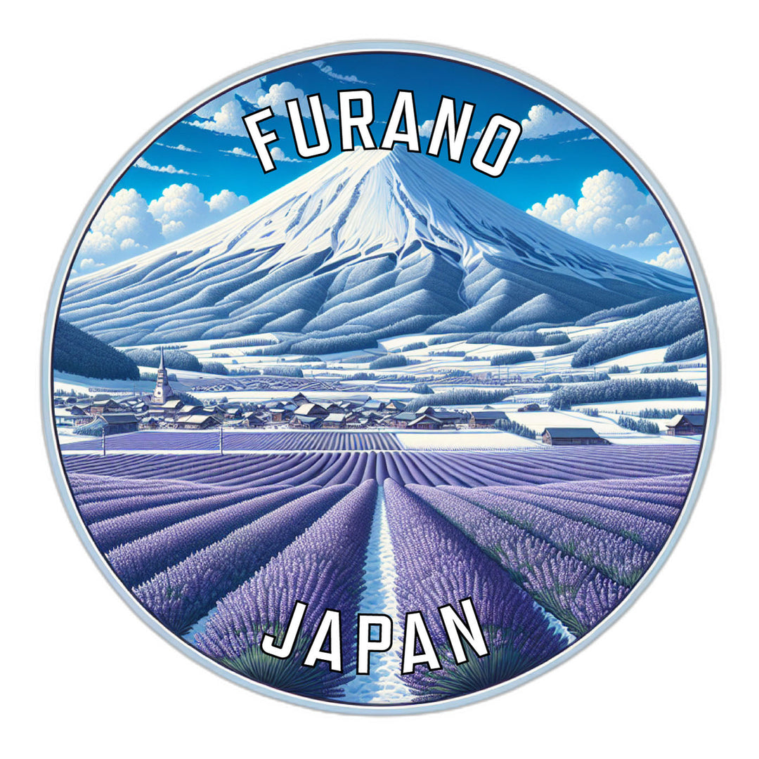 Furano Japan Souvenir Die Cut Flat Magnet Image 1