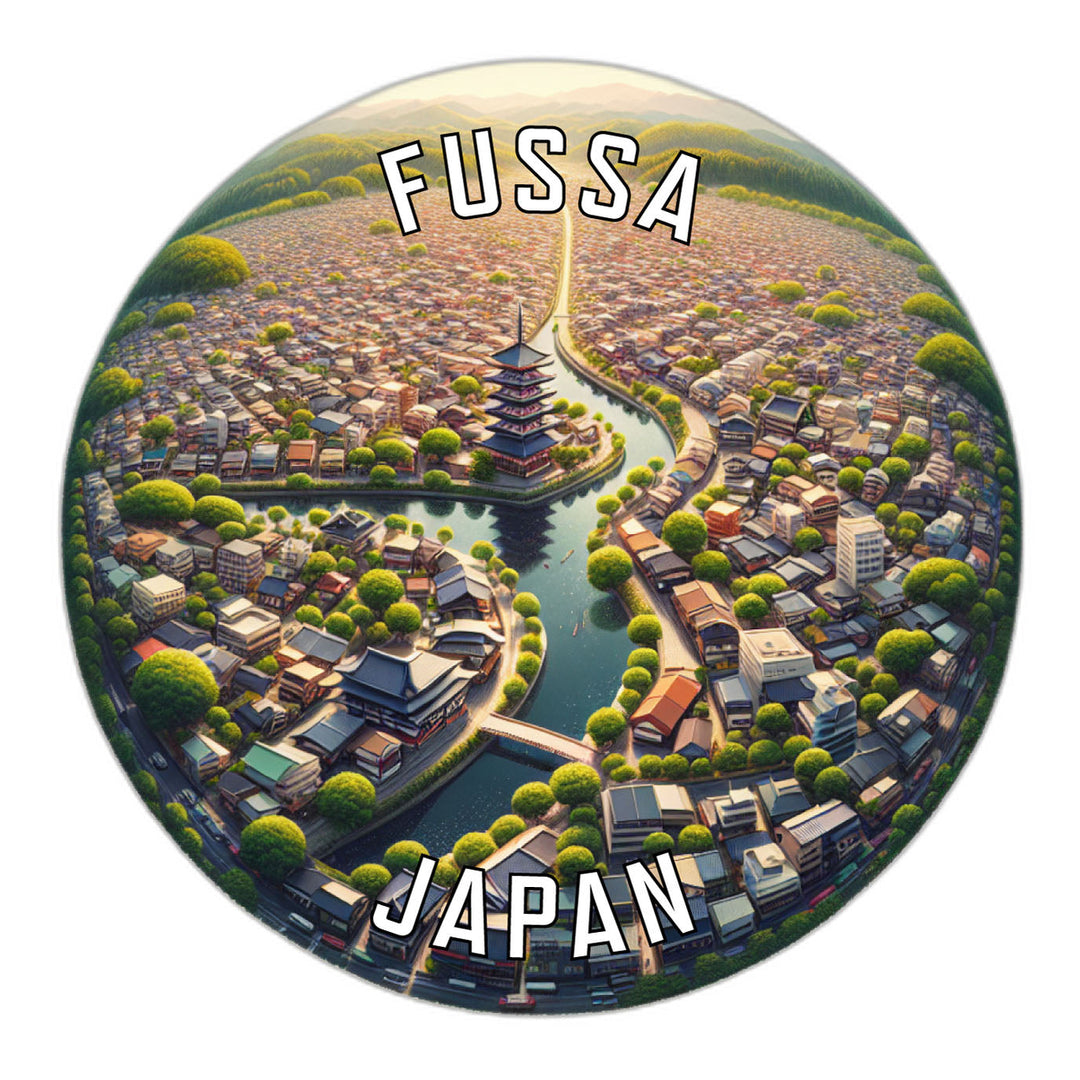 Fussa Japan Souvenir Die Cut Flat Magnet Image 1