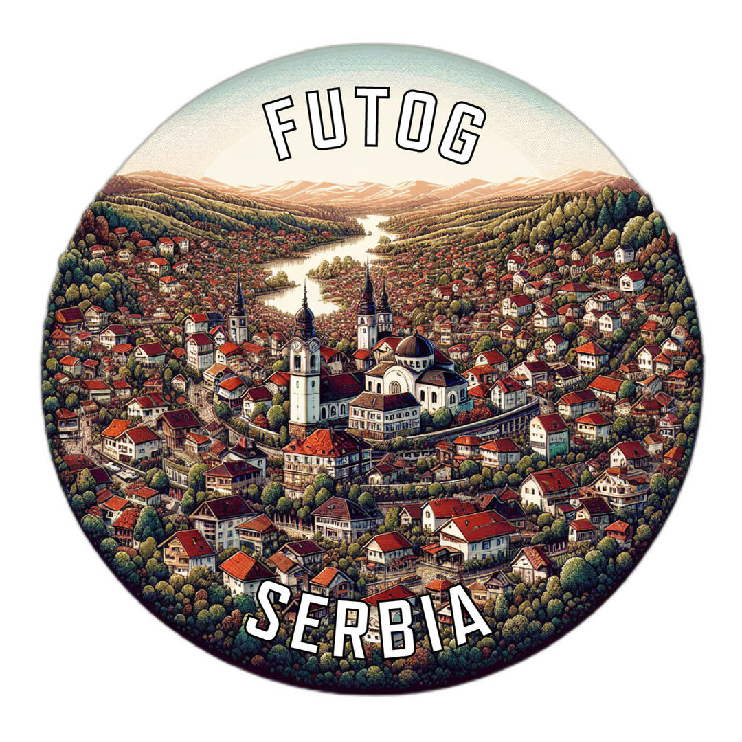 Futog Serbia Souvenir Die Cut Flat Magnet Image 1