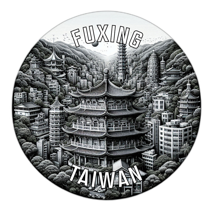 Fuxing Taiwan Souvenir Die Cut Flat Magnet Image 1