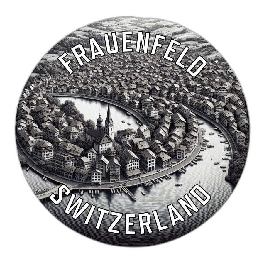 Frauenfeld Switzerland Souvenir Die Cut Flat Magnet Image 1