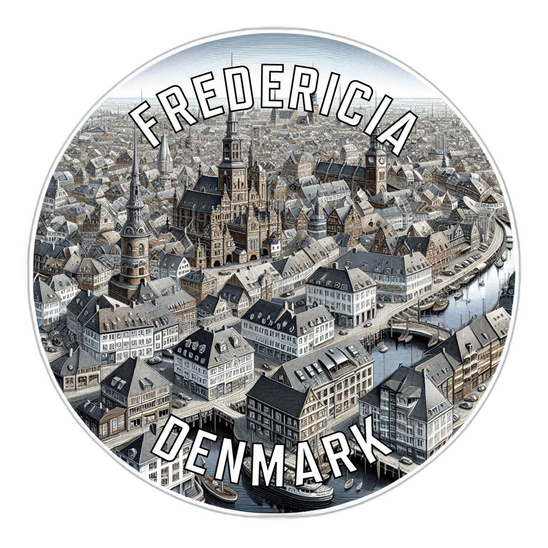 Fredericia Denmark Souvenir Die Cut Flat Magnet Image 1