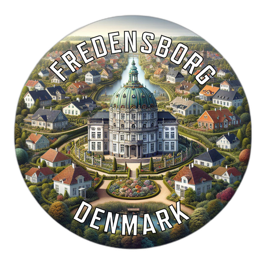 Fredensborg Denmark Souvenir Die Cut Flat Magnet Image 1