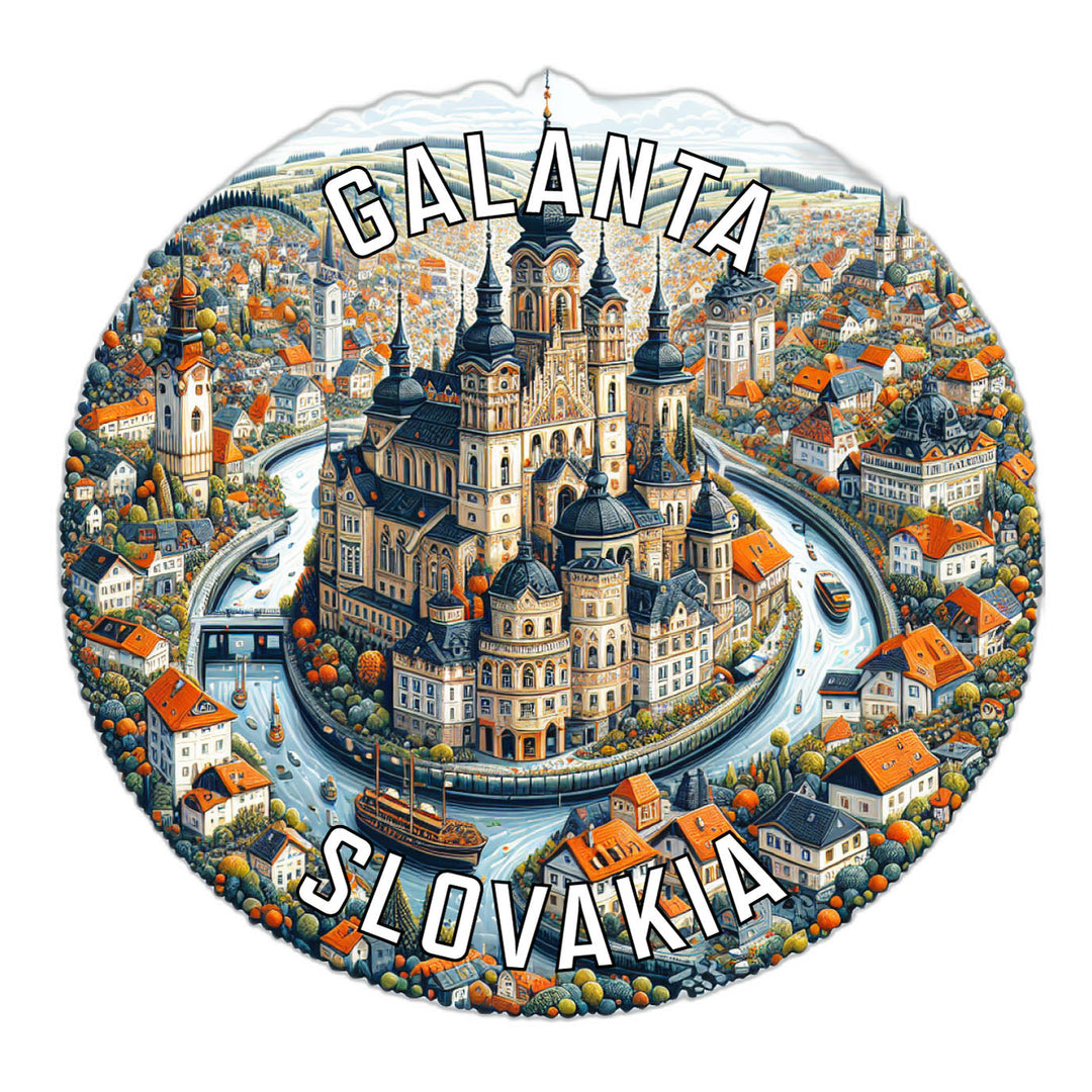 Galanta Slovakia Souvenir Die Cut Flat Magnet Image 1