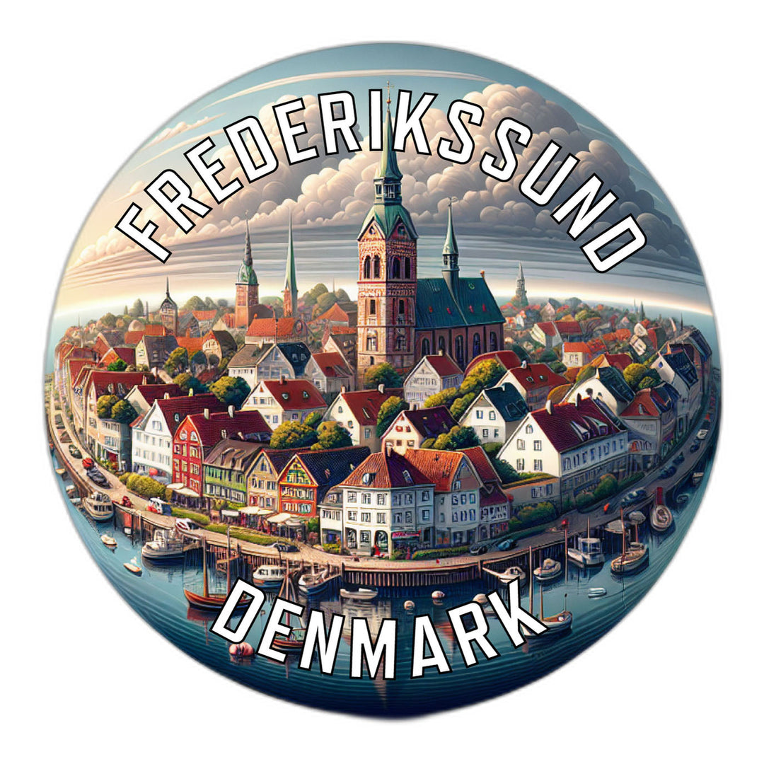 Frederikssund Denmark Souvenir Die Cut Flat Magnet Image 1