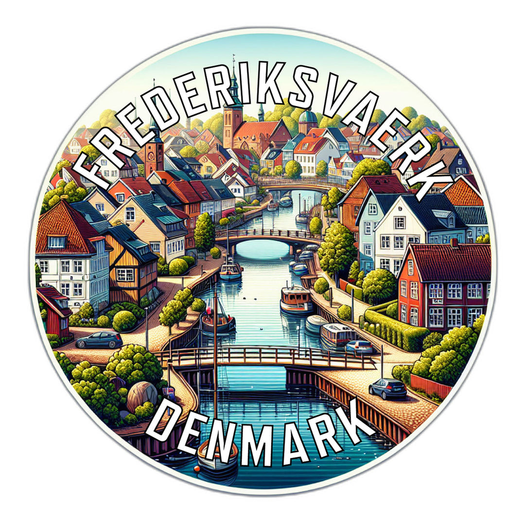 Frederiksvaerk Denmark Souvenir Die Cut Flat Magnet Image 1