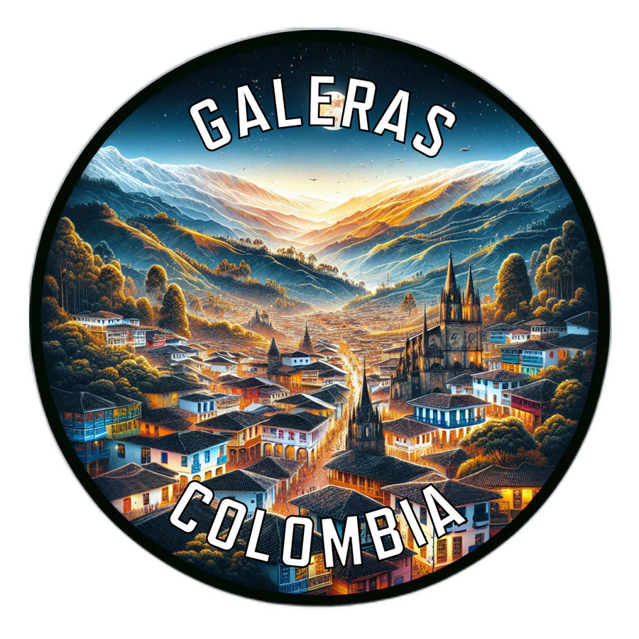 Galeras Colombia Souvenir Die Cut Flat Magnet Image 1