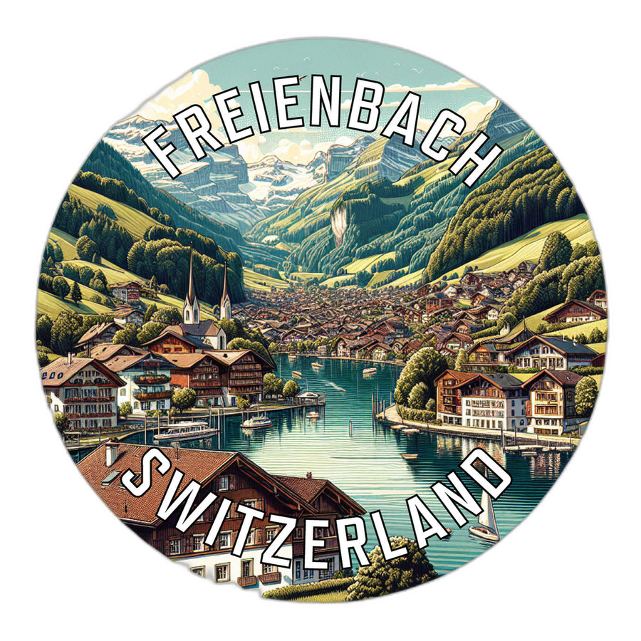 Freienbach Switzerland Souvenir Die Cut Flat Magnet Image 1