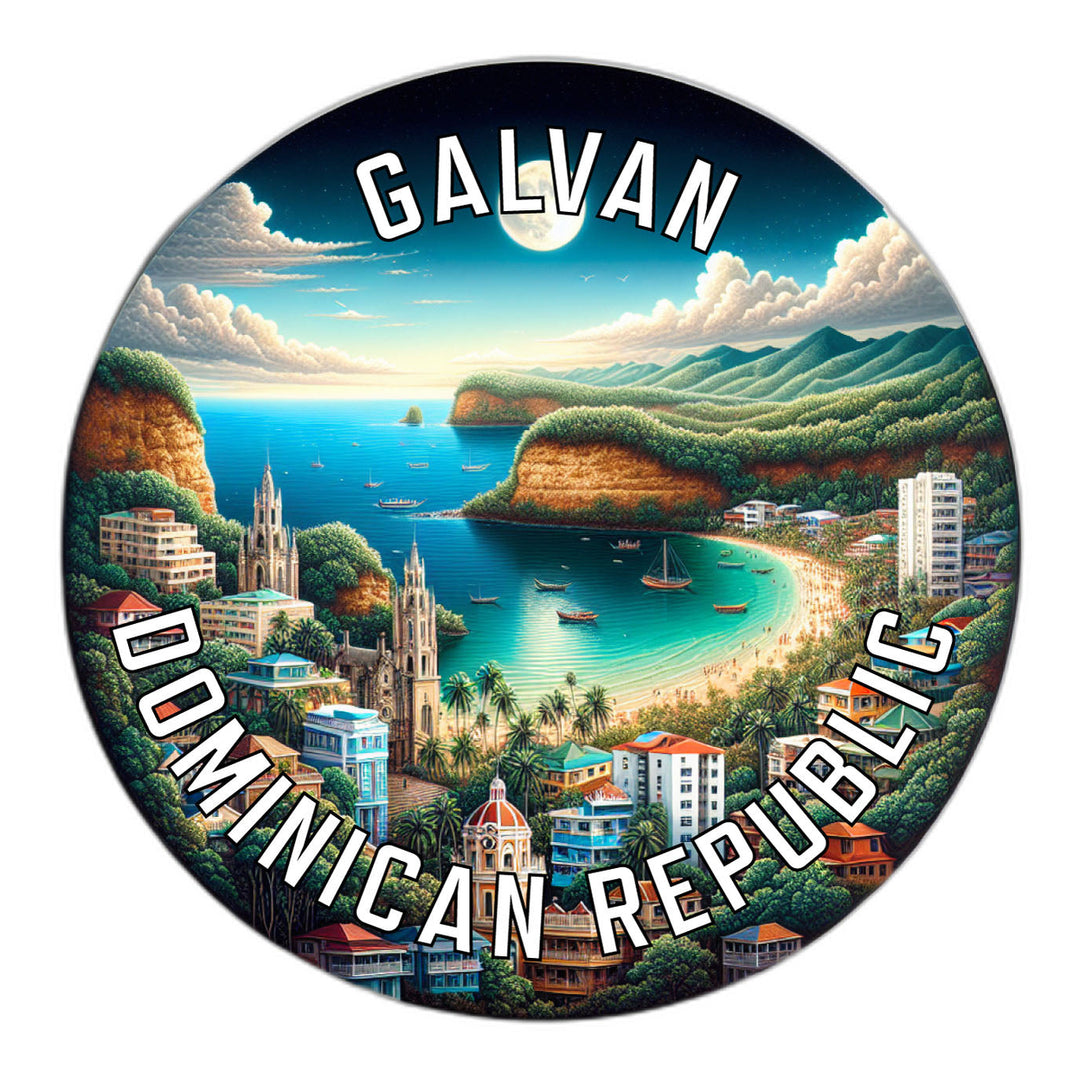 Galvan Dominican Republic Souvenir Die Cut Flat Magnet Image 1