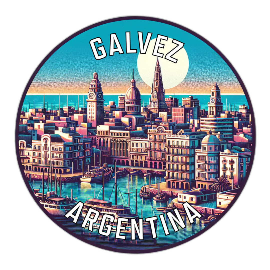 Galvez Argentina Souvenir Die Cut Flat Magnet Image 1