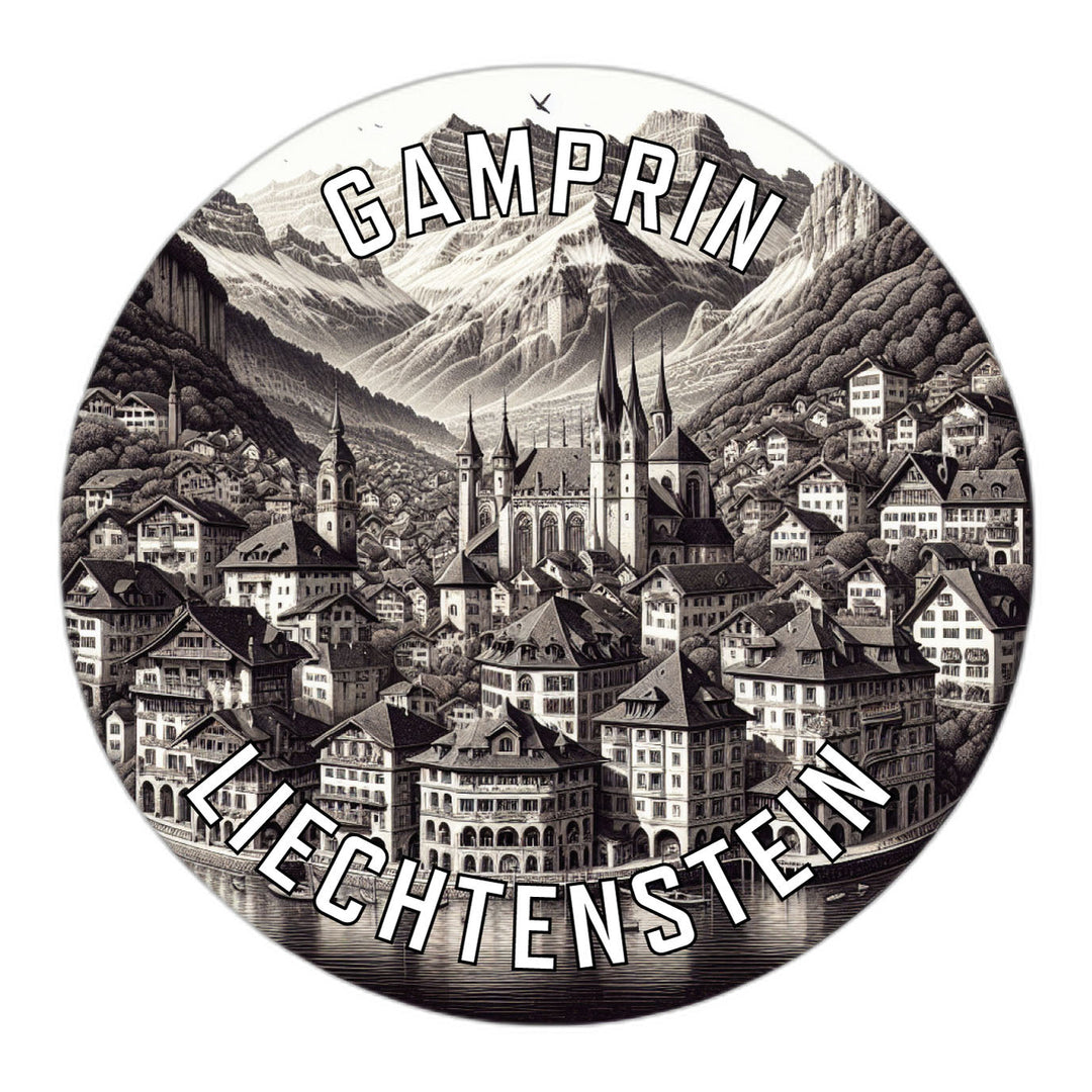 Gamprin Liechtenstein Souvenir Die Cut Flat Magnet Image 1