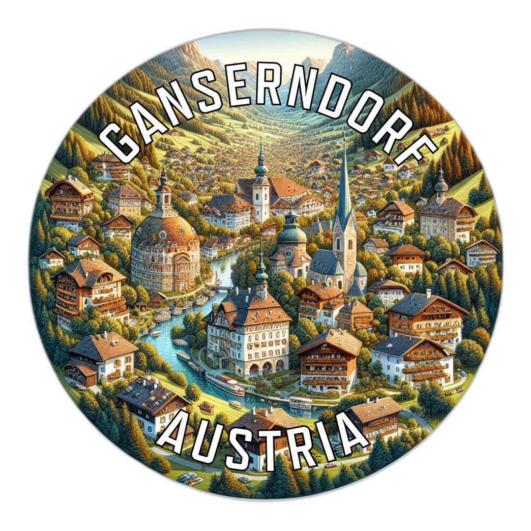 Ganserndorf Austria Souvenir Die Cut Flat Magnet Image 1