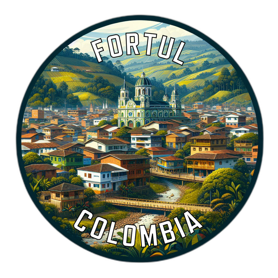 Fortul Colombia Souvenir Die Cut Flat Magnet Image 1