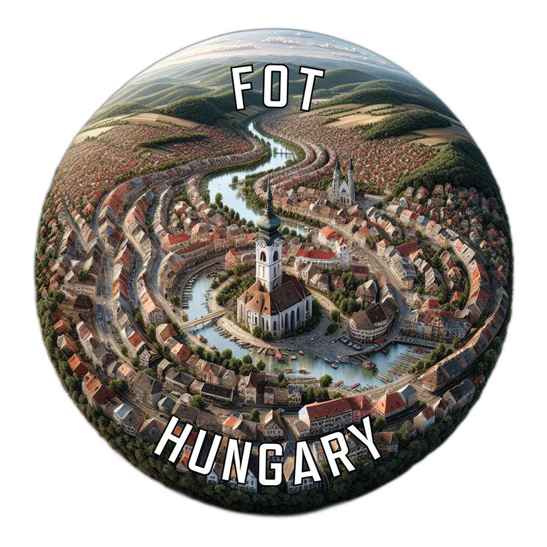 Fot Hungary Souvenir Die Cut Flat Magnet Image 1