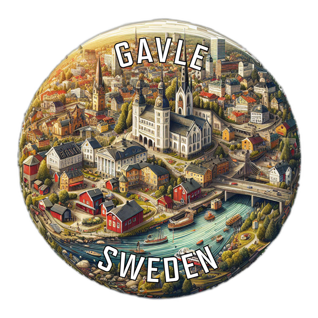 Gavle Sweden Souvenir Die Cut Flat Magnet Image 1