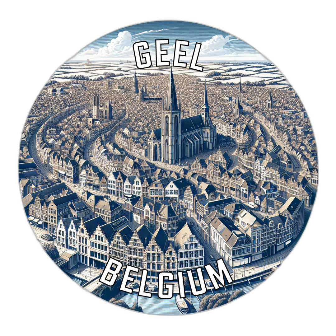 Geel Belgium Souvenir Die Cut Flat Magnet Image 1