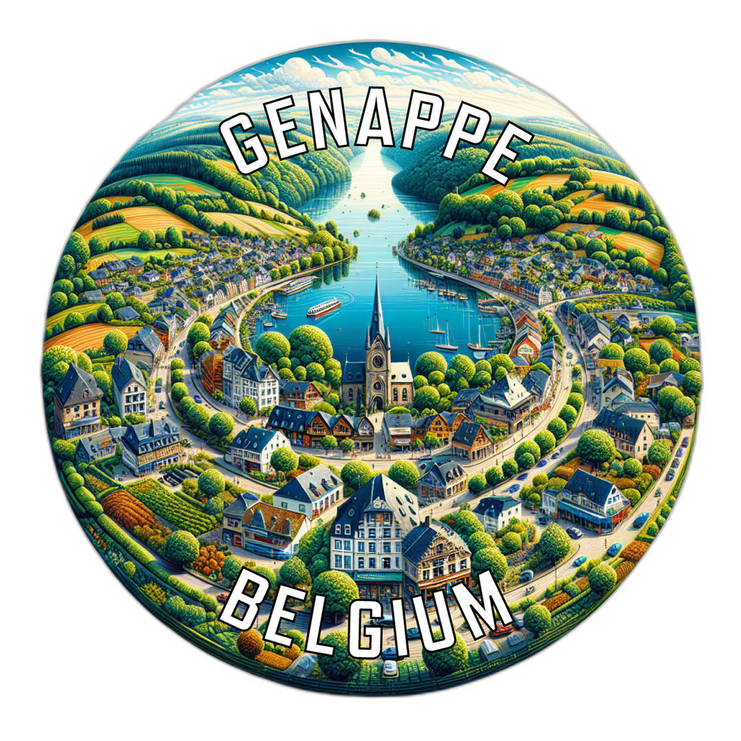 Genappe Belgium Souvenir Die Cut Flat Magnet Image 1