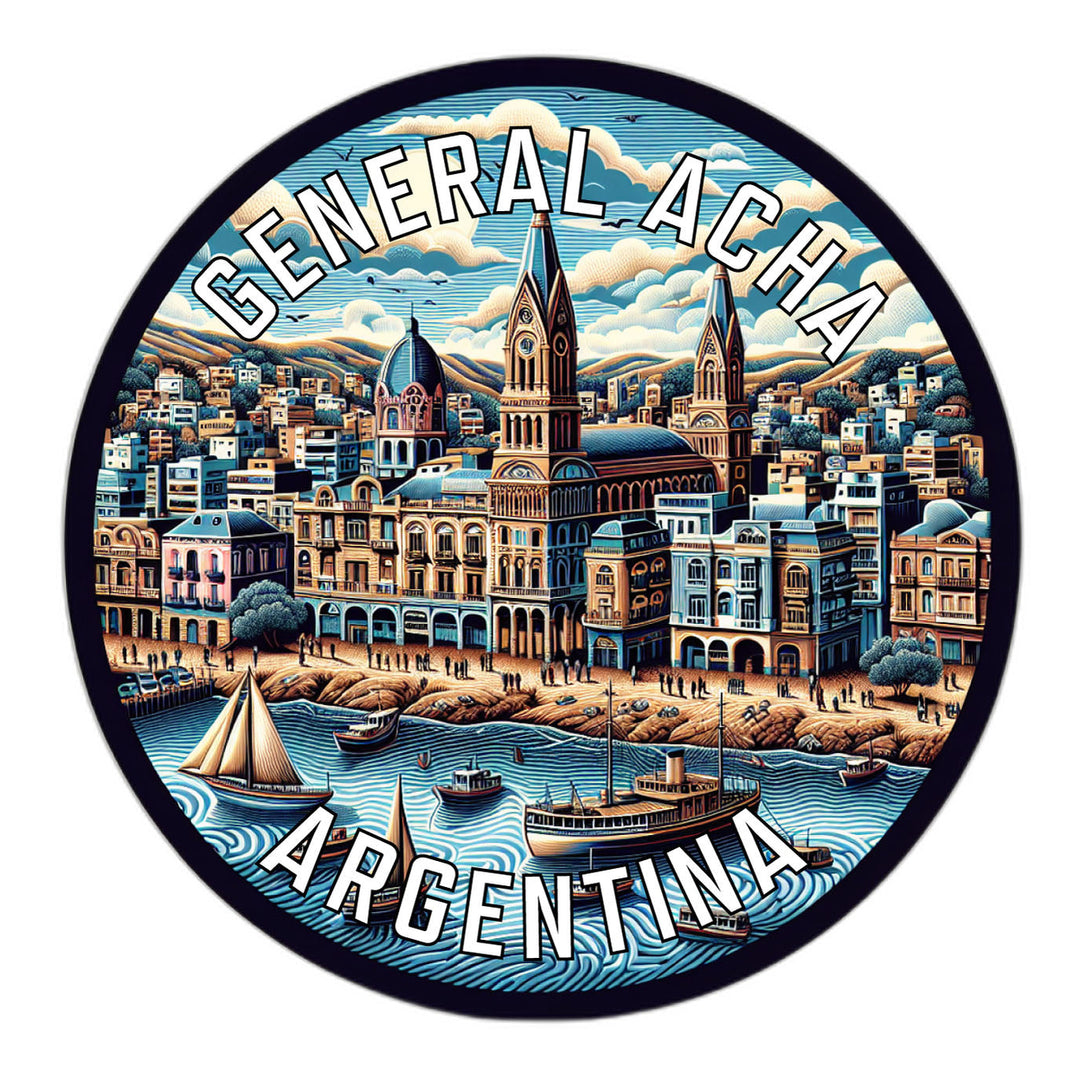 General Acha Argentina Souvenir Die Cut Flat Magnet Image 1