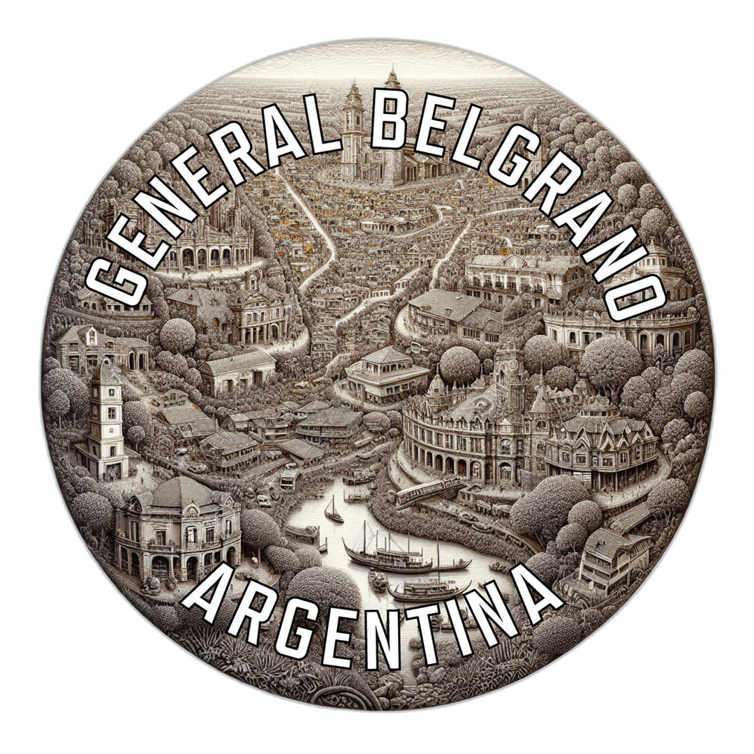 General Belgrano Argentina Souvenir Die Cut Flat Magnet Image 1