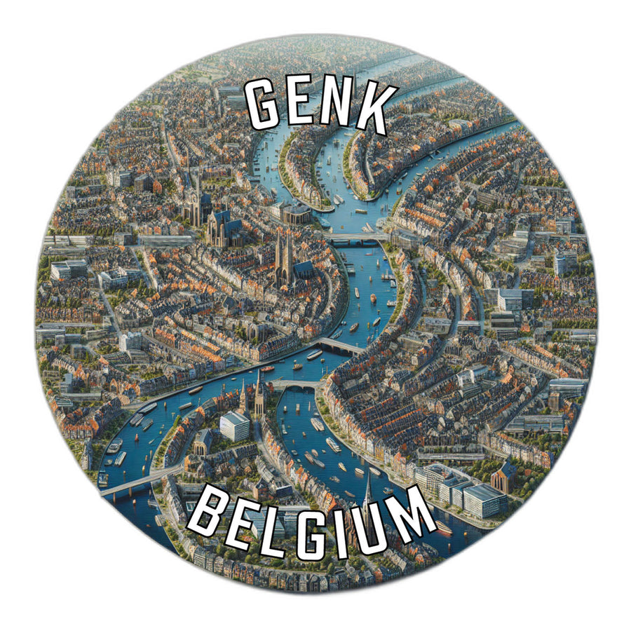 Genk Belgium Souvenir Die Cut Flat Magnet Image 1