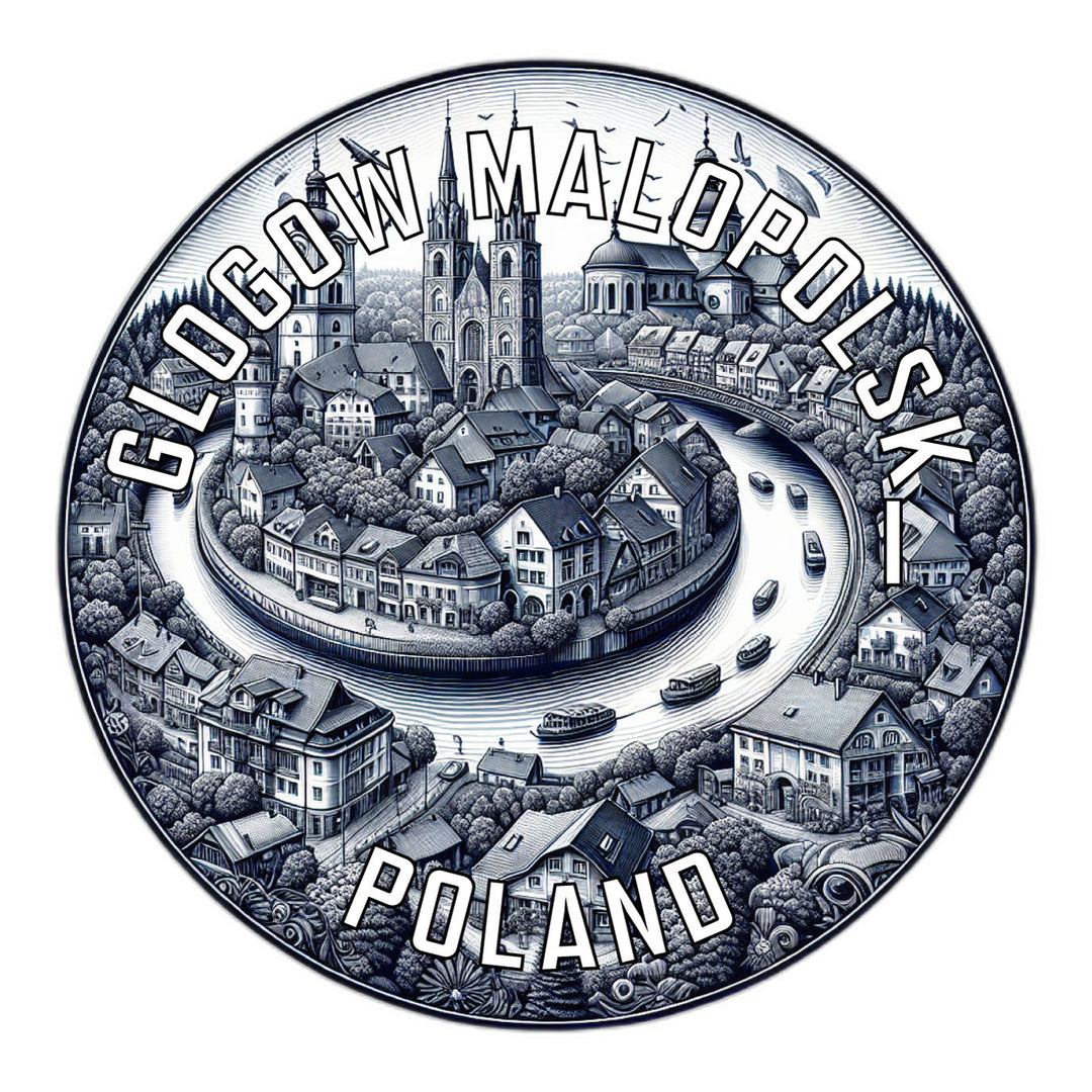 Glogow Malopolski Poland Souvenir Die Cut Flat Magnet Image 1