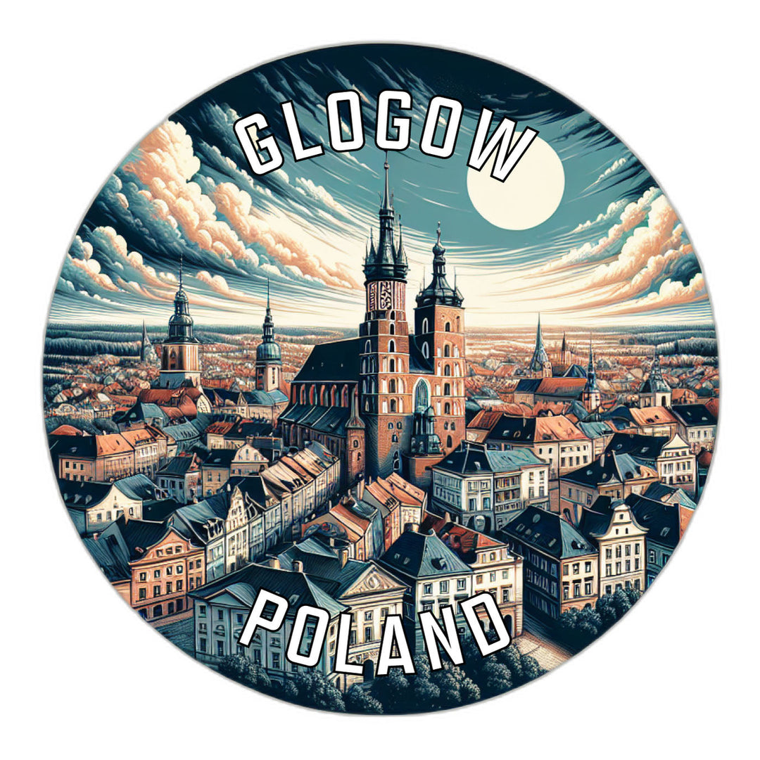 Glogow Poland Souvenir Die Cut Flat Magnet Image 1