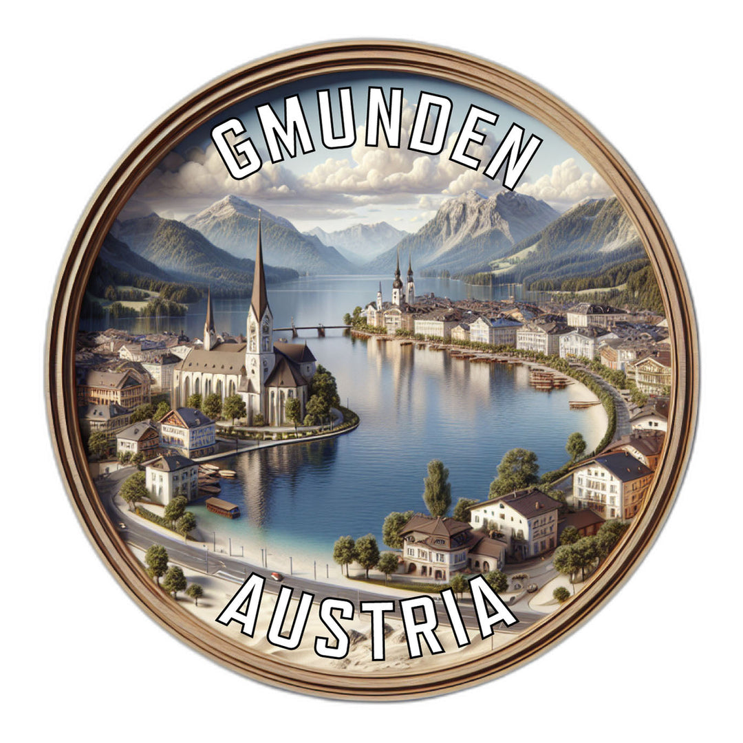 Gmunden Austria Souvenir Die Cut Flat Magnet Image 1