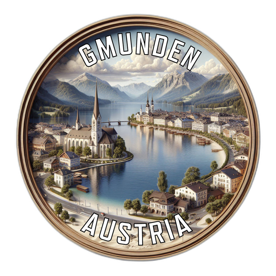 Gmunden Austria Souvenir Die Cut Flat Magnet Image 1