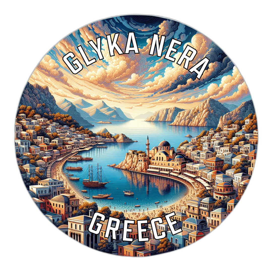 Glyka Nera Greece Souvenir Die Cut Flat Magnet Image 1