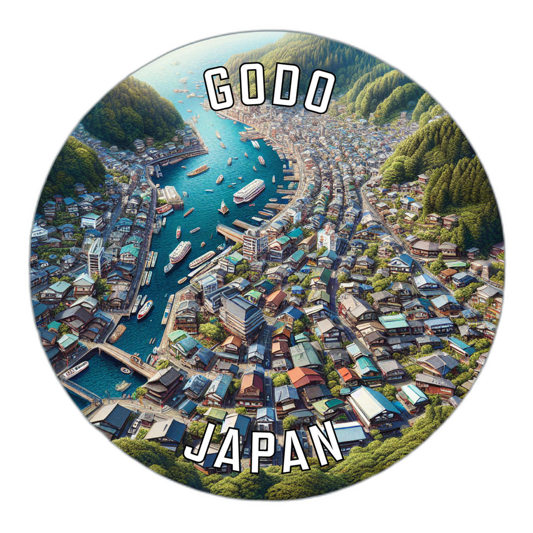 Godo Japan Souvenir Die Cut Flat Magnet Image 1