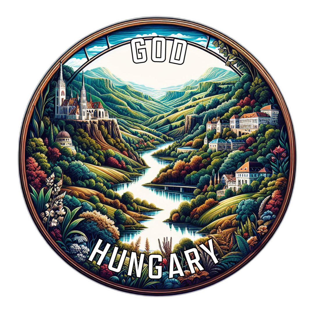 God Hungary Souvenir Die Cut Flat Magnet Image 1