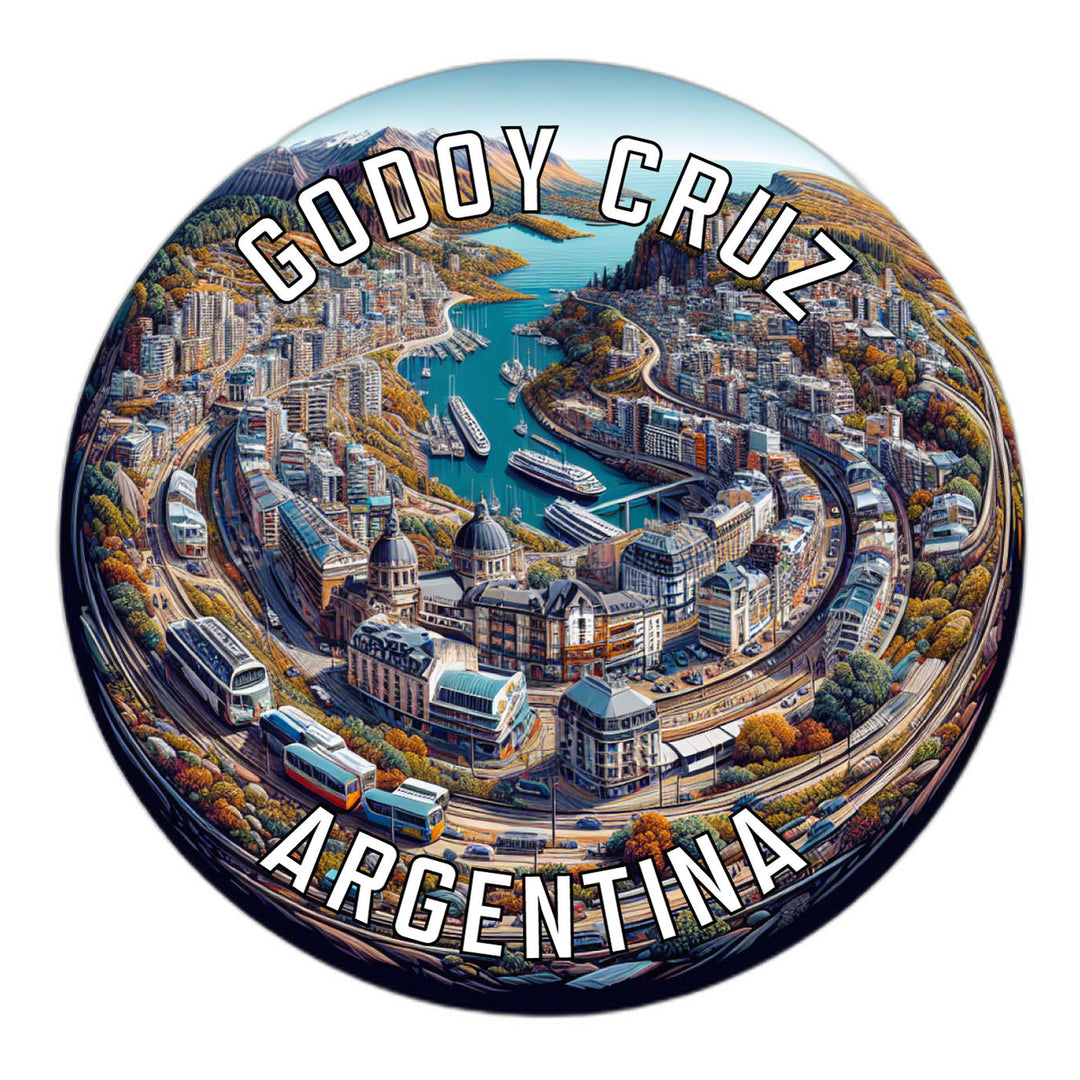 Godoy Cruz Argentina Souvenir Die Cut Flat Magnet Image 1