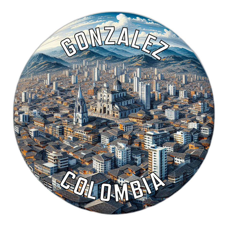 Gonzalez Colombia Souvenir Die Cut Flat Magnet Image 1