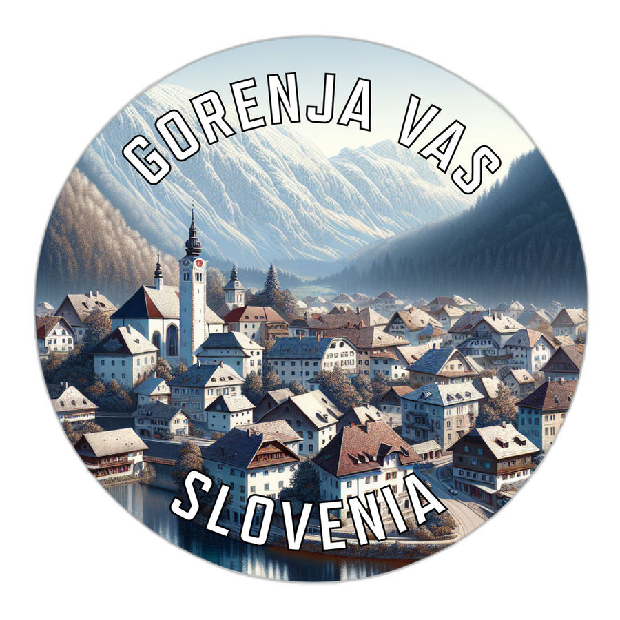 Gorenja Vas Slovenia Souvenir Die Cut Flat Magnet Image 1