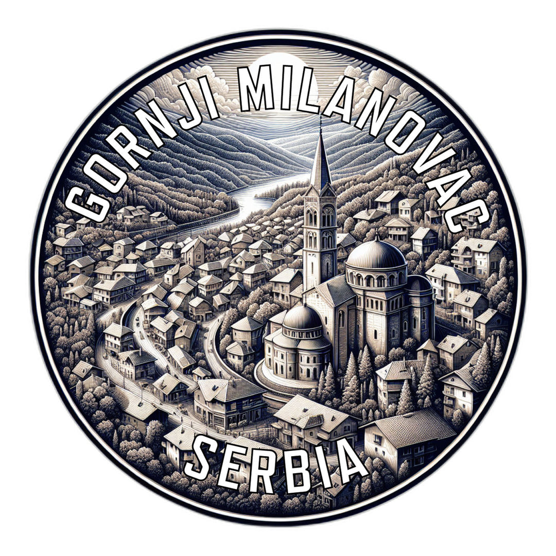 Gornji Milanovac Serbia Souvenir Die Cut Flat Magnet Image 1