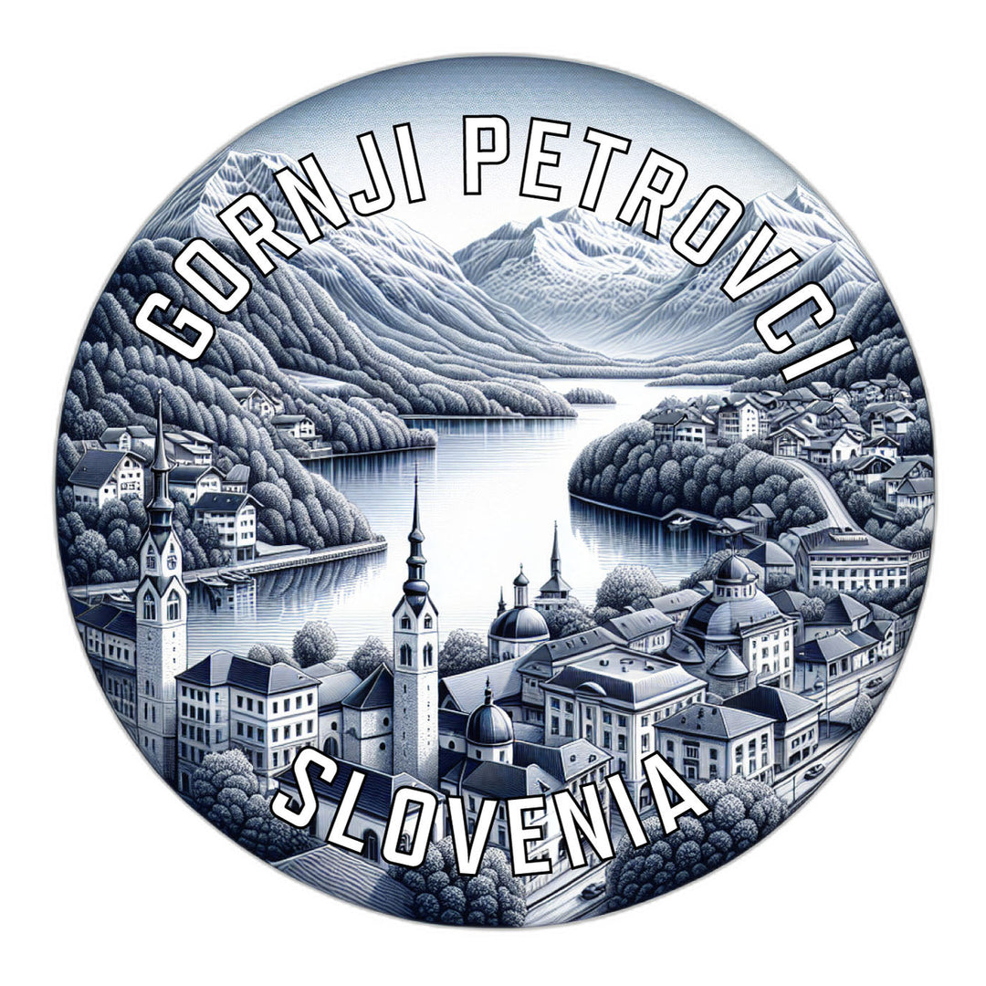 Gornji Petrovci Slovenia Souvenir Die Cut Flat Magnet Image 1