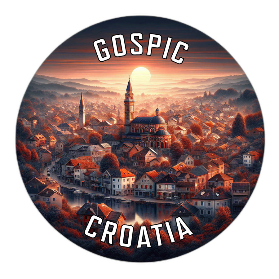 Gospic Croatia Souvenir Die Cut Flat Magnet Image 1